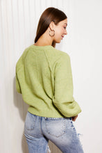 Load image into Gallery viewer, LIME Reverse Stitch Cropped Sweater by GeeGee DIBS OMG