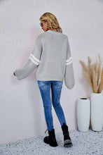 Load image into Gallery viewer, Heart Graphic Long Sleeve Ribbed Trim Sweater