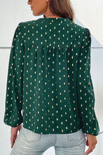 Load image into Gallery viewer, Printed Buttoned Puff Sleeve Blouse