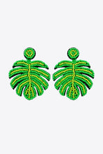 Load image into Gallery viewer, Beaded Banana Leaf Earrings