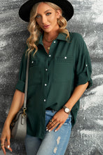 Load image into Gallery viewer, Button-Up Roll-Tab Sleeve Shirt