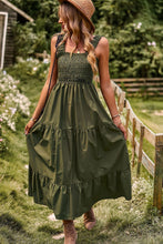 Load image into Gallery viewer, Smocked Square Neck Tiered Dress