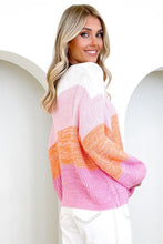Load image into Gallery viewer, Ribbed Color Block Long Sleeve Sweater