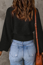 Load image into Gallery viewer, Ribbed Trim Balloon Sleeve Sweater