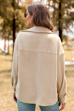 Load image into Gallery viewer, Button-Up Shirt Jacket with Breast Pockets