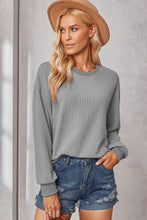 Load image into Gallery viewer, Round Neck Dropped Shoulder Sweatshirt