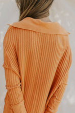 Load image into Gallery viewer, Waffle-Knit Slit Drop Shoulder Top