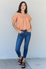 Load image into Gallery viewer, HEYSON Light The Way Off The Shoulder Puff Sleeve Blouse in Peach
