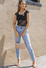 Load image into Gallery viewer, Ruched Sweetheart Neck Lace Bodysuit