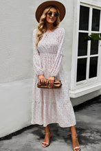 Load image into Gallery viewer, Ditsy Floral Round Neck Tiered Dress