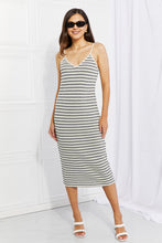 Load image into Gallery viewer, HYFVE One to Remember Striped Sleeveless Midi Dress