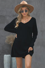 Load image into Gallery viewer, Side Slit Hem Long Sleeve Top