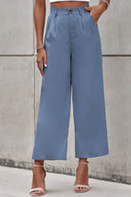 Load image into Gallery viewer, Pleated Detail Wide Leg Pants with Pockets