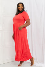 Load image into Gallery viewer, Celeste Sweetheart Full Size Short Sleeve Maxi Dress in Orange