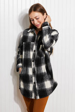 Load image into Gallery viewer, Zenana Autumn Evening Full Size Plaid Longline Shacket
