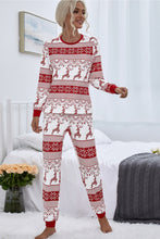 Load image into Gallery viewer, Reindeer and Snowflake Print Pajama Set