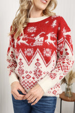 Load image into Gallery viewer, Haptics Full Size Christmas Fuzzy Dropped Shoulder Sweater