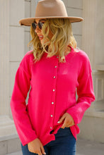 Load image into Gallery viewer, Button-Up Round Neck Cardigan