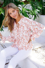 Load image into Gallery viewer, Pink, Yellow, White Floral Blouse