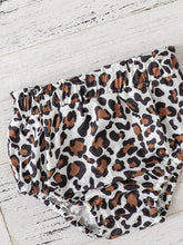 Load image into Gallery viewer, Round Neck Bodysuit and Leopard Bloomers Set