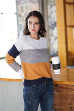 Load image into Gallery viewer, Striped Crewneck Long Sleeve Pullover Sweater