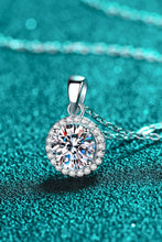 Load image into Gallery viewer, Adored Chance to Charm 1 Carat Moissanite Round Pendant Chain Necklace