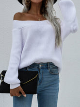 Load image into Gallery viewer, Off-Shoulder Rib-Knit Sweater