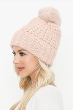 Load image into Gallery viewer, Justin Taylor Pom-Pom Cuffed Beanie