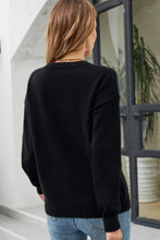 Load image into Gallery viewer, Earth Graphic Round Neck Dropped Shoulder Sweater