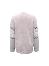 Load image into Gallery viewer, Fair Isle Snowflake Pattern Cardigan with Pockets