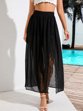 Load image into Gallery viewer, Scalloped Lace Trim Split Skirt