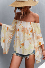 Load image into Gallery viewer, Floral Bell Sleeve Off-Shoulder Blouse