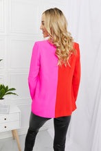 Load image into Gallery viewer, First Love Two-Tone Double-Breasted Blazer with Pockets