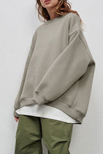 Load image into Gallery viewer, Oversize Round Neck Dropped Shoulder Sweatshirt