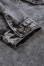 Load image into Gallery viewer, Raw Hem Button Down Denim Jacket with Breast Pockets