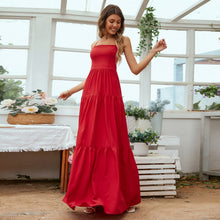 Load image into Gallery viewer, Lace-Up Tiered Maxi Dress