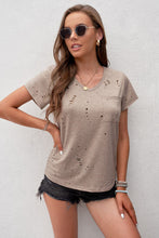 Load image into Gallery viewer, Distressed Short Sleeve Pocket Tee