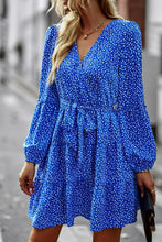Load image into Gallery viewer, Floral Belted Puff Sleeve Mini Dress