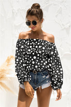 Load image into Gallery viewer, Polka Dot Off-Shoulder Layered Blouse