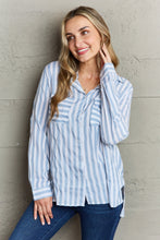 Load image into Gallery viewer, Ninexis Take Your Time Collared Button Down Striped Shirt