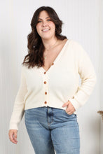 Load image into Gallery viewer, Heimish Full Size Button Front Ribbed Cardigan