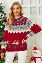 Load image into Gallery viewer, Christmas Tree Raglan Sleeve Sweater