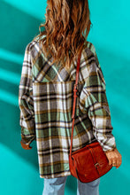 Load image into Gallery viewer, Plaid High-Low Shirt Jacket