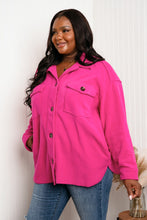 Load image into Gallery viewer, GeeGee Highway Full Size Longline Shirt Jacket with Pockets