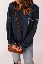 Load image into Gallery viewer, Contrast Stitching Waffle Knit Top