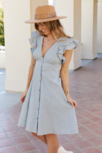 Load image into Gallery viewer, Petal Dew Ruffled Open Back Plunge Dress