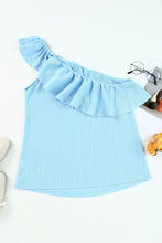 Load image into Gallery viewer, Ruffled One-Shoulder Tank