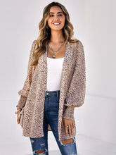 Load image into Gallery viewer, Printed Lantern Sleeve Open Front Top