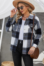 Load image into Gallery viewer, Plaid Button Down Shirt Jacket with Breast Pockets