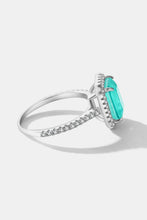 Load image into Gallery viewer, 925 Sterling Silver Rectangle Shape Tourmaline Ring